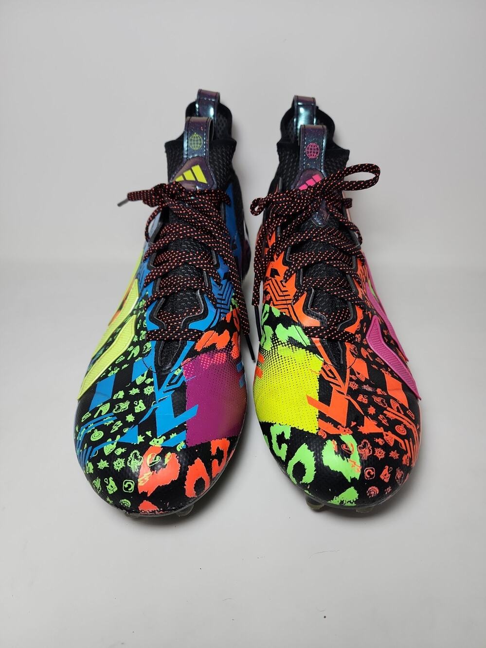 adidas Adizero Spark Mismatch Football Men’s 12 Graffiti Multicolor Cleat
